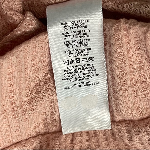 ASOS Pink Waffle Knit Women's Pajama Bottoms - Pants & Shorts Bundle - Picture 5 of 9